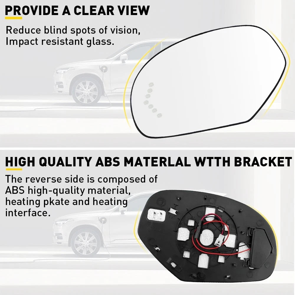 Heated Mirror Glass w/ Turn Signal Left & Right Pair Set for Chevy GMC Cadillac