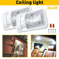 2 RV 12V LED Interior Ceiling Lights for Boat Camper Trailer (Single Dome)