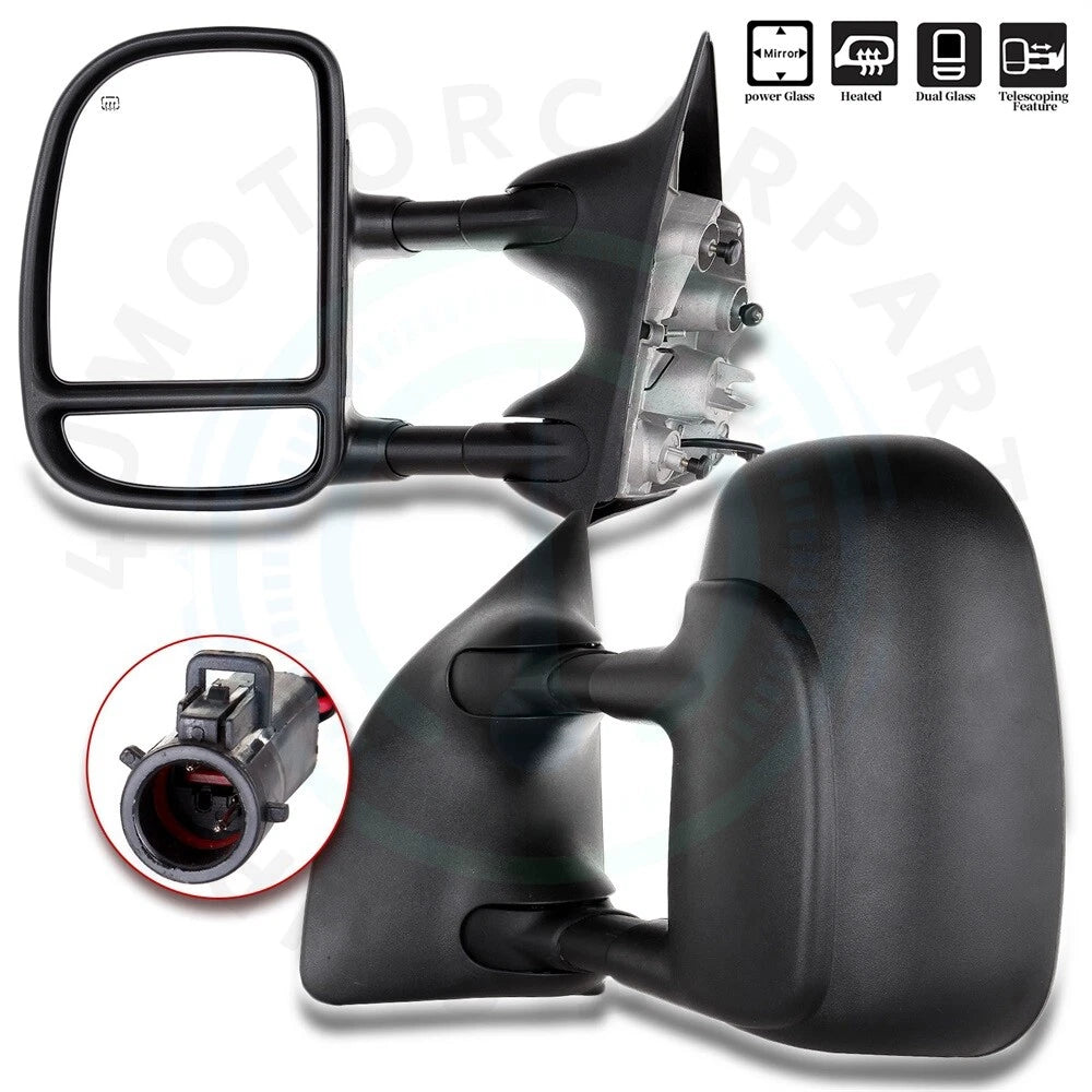 Power Heated Tow Mirrors for Ford F-250 F-350 F-450 Super Duty (1999–2007)