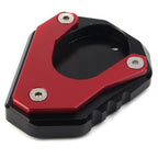 CNC Red Foot Stand Side Extension Plate for Kawasaki Ninja 400 (2018–2023)