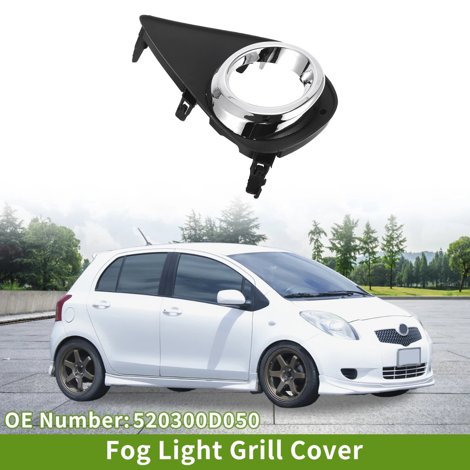 1 Pc Fog Light Grill for Toyota Yaris (2015–2017) No. 520300D050