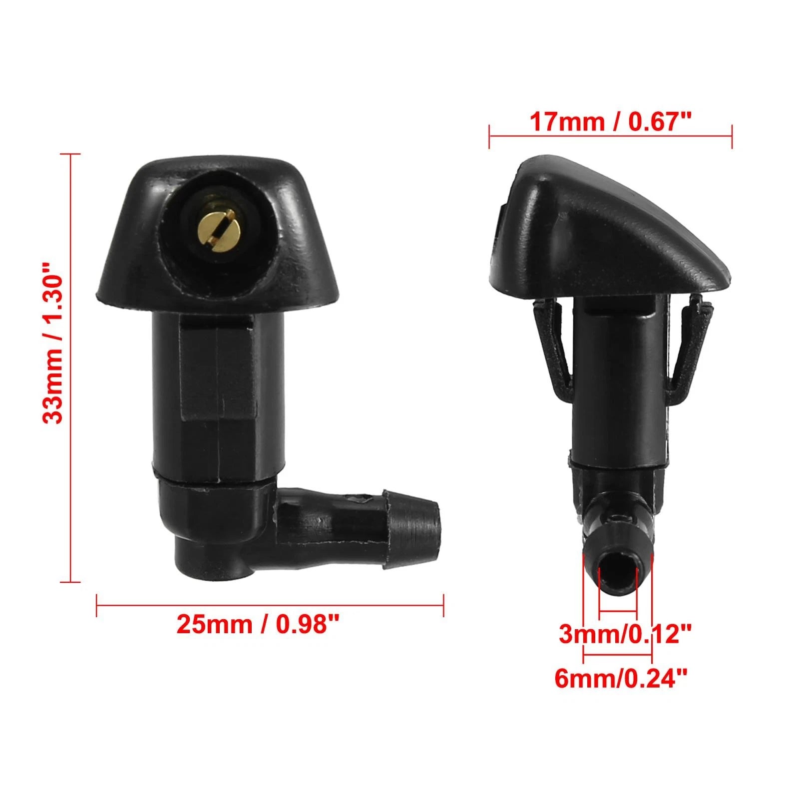 Set of 4 Windshield Wiper Washer Nozzles for Honda Civic (2006–2011) 76810-SDA-A11