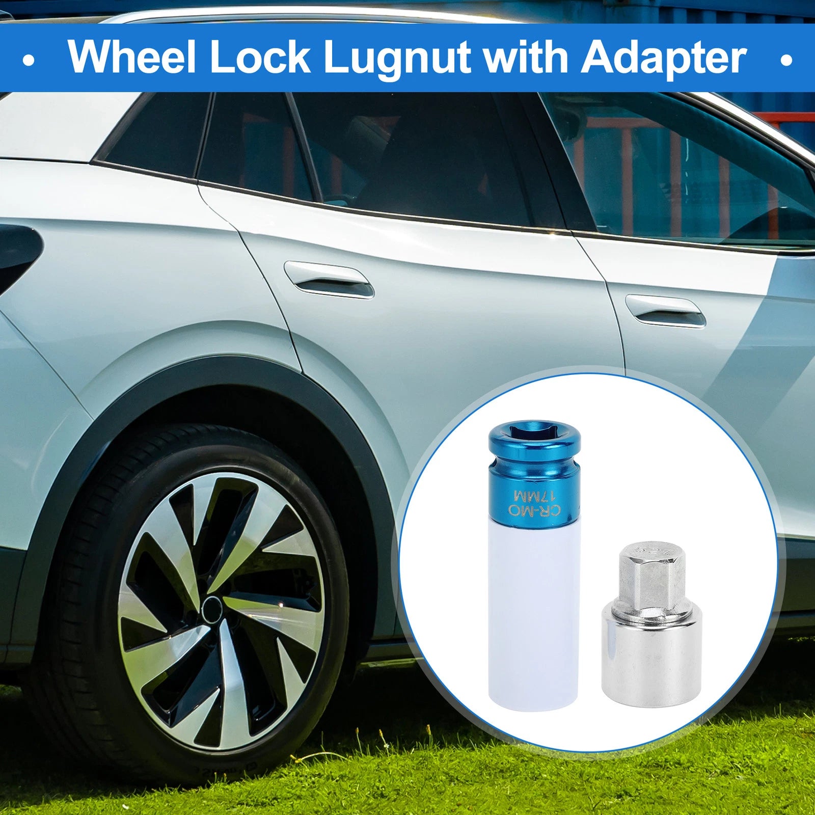Set of 4 Wheel Lock Lug Nuts for VW (with Antitheft Removal Key 527)