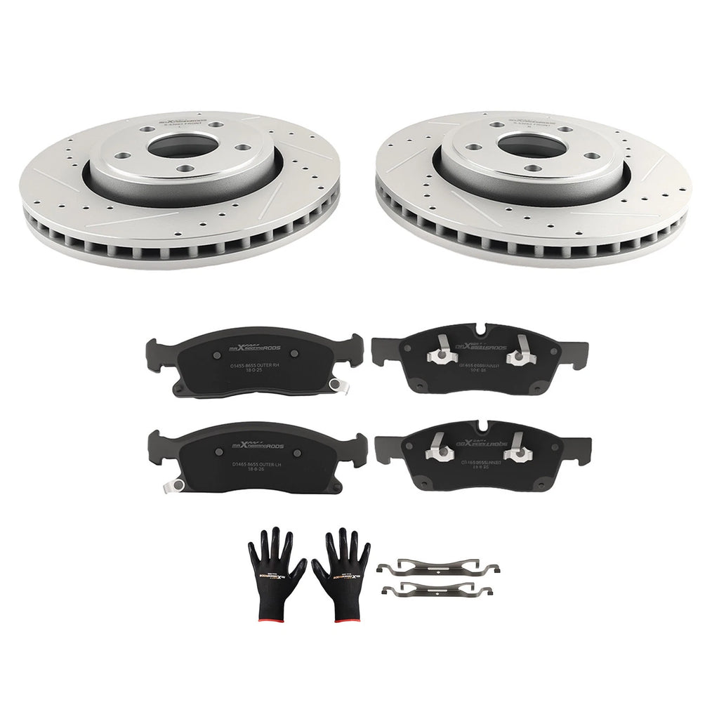 Front Brake Rotors and Pads for Dodge Durango (2011–2020) Jeep Grand Cherokee (2011–2018)