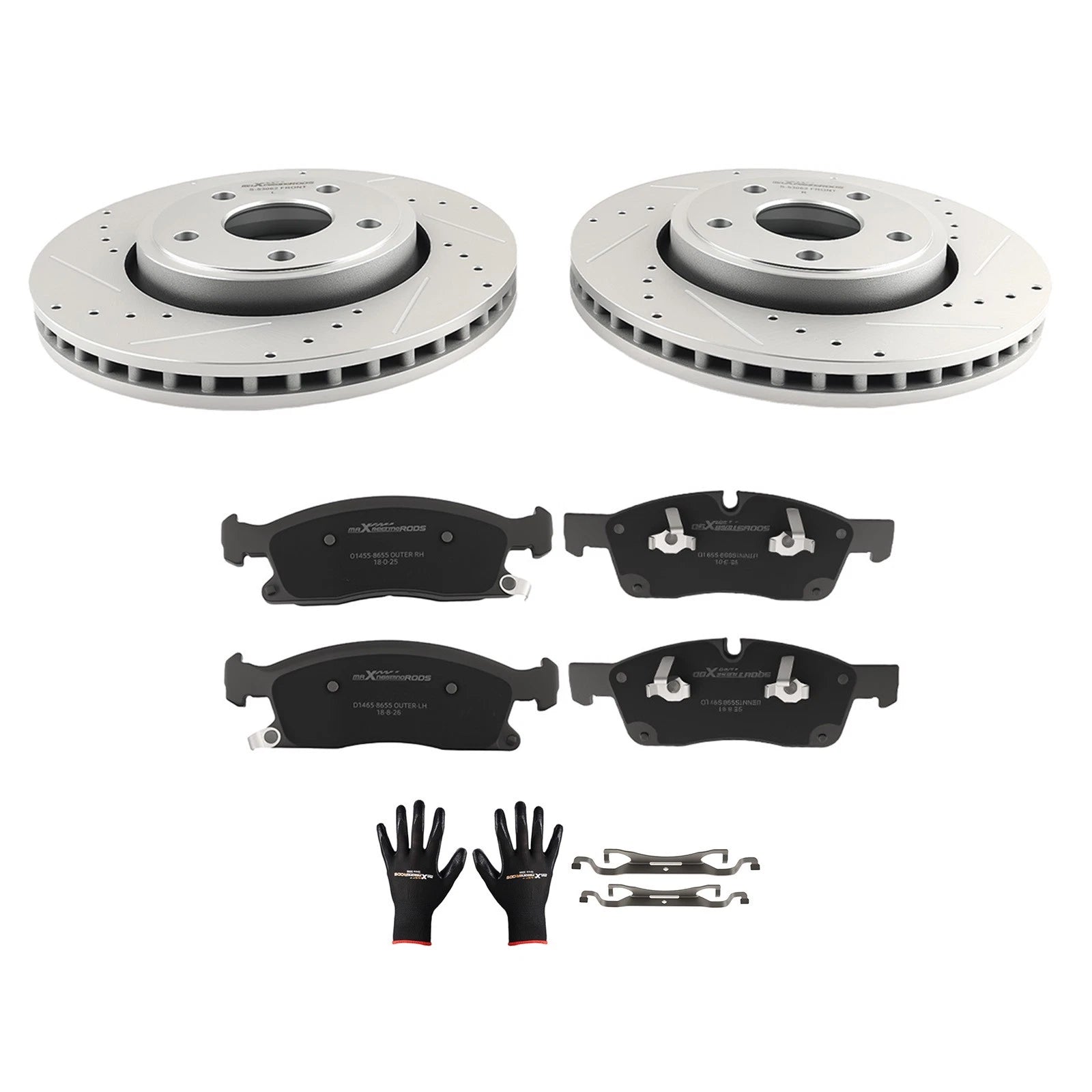 Front Brake Rotors and Pads for Dodge Durango (2011–2020) Jeep Grand Cherokee (2011–2018)