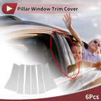 Set of 6 Car Door Pillar Window Trim for Toyota Avanza/Veloz (2022–2025) Silver Tone