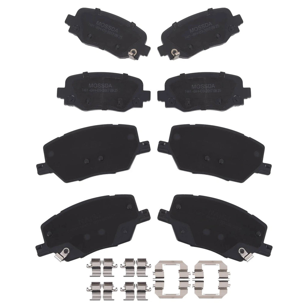 Set of 8 Ceramic Brake Pads for Jeep Renegade Fiat 500X (2016–2021)