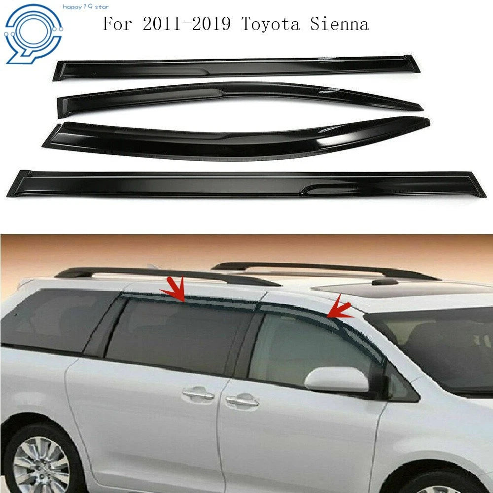 Window Visor for Toyota Sienna (2011–2019) Rain Deflector Vent Shade