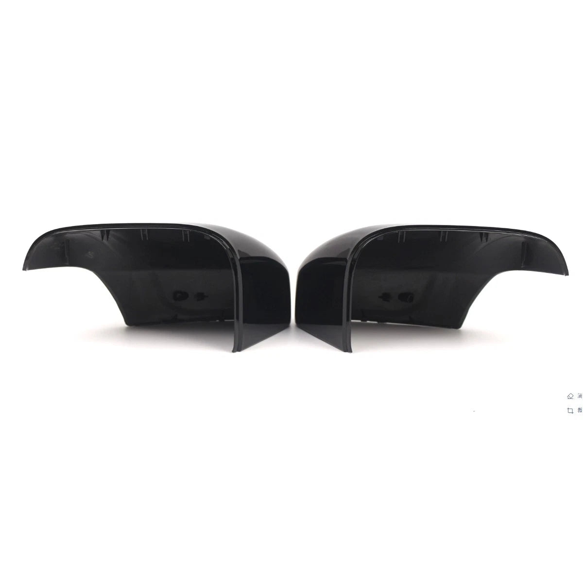 Pair Rear Mirror Cover Caps for Volvo XC70 XC90 (2007–2014) Gloss Black