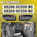 Inside Interior Door Handle for Toyota Sequoia Tundra (2001–2007) Gray
