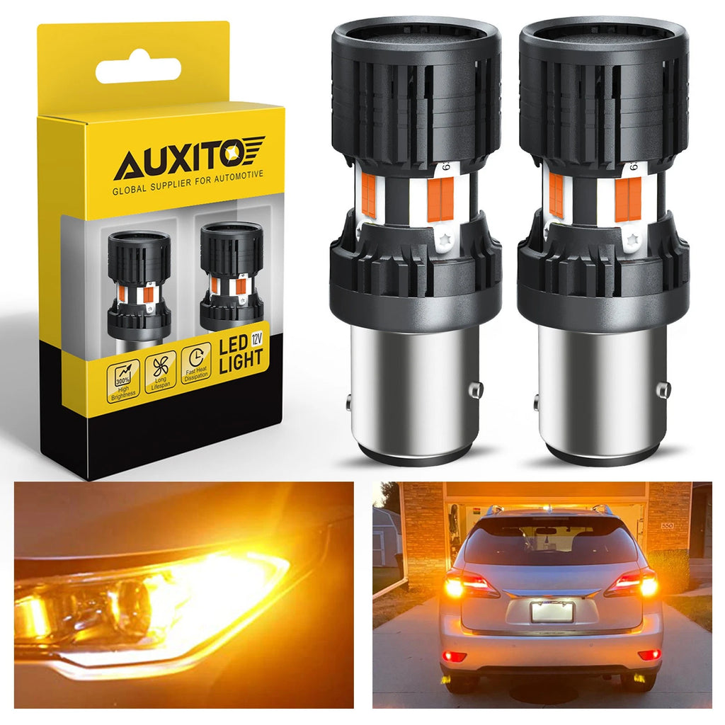 2X LED Amber Yellow Turn Signal Bulbs for Various Vehicles
