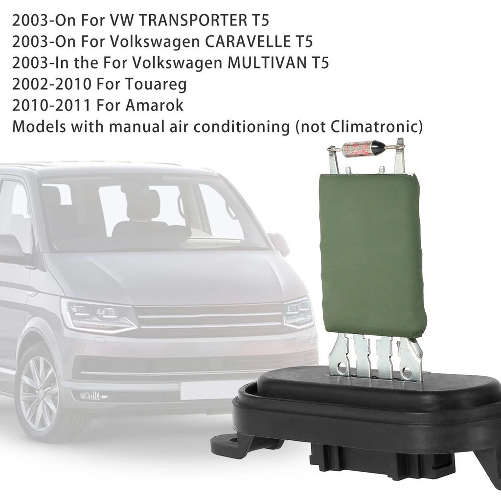 Fan Motor Heater Blower Resistor for Volkswagen Transporter (2003–2011)