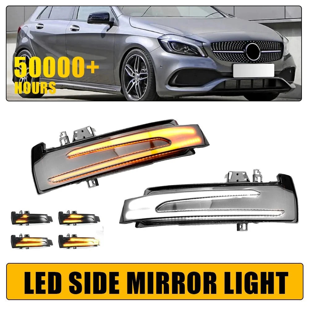 L+R Side Mirror Turn Signal Light for Mercedes Benz C250 C300 C350 C63 AMG (2008–2013)