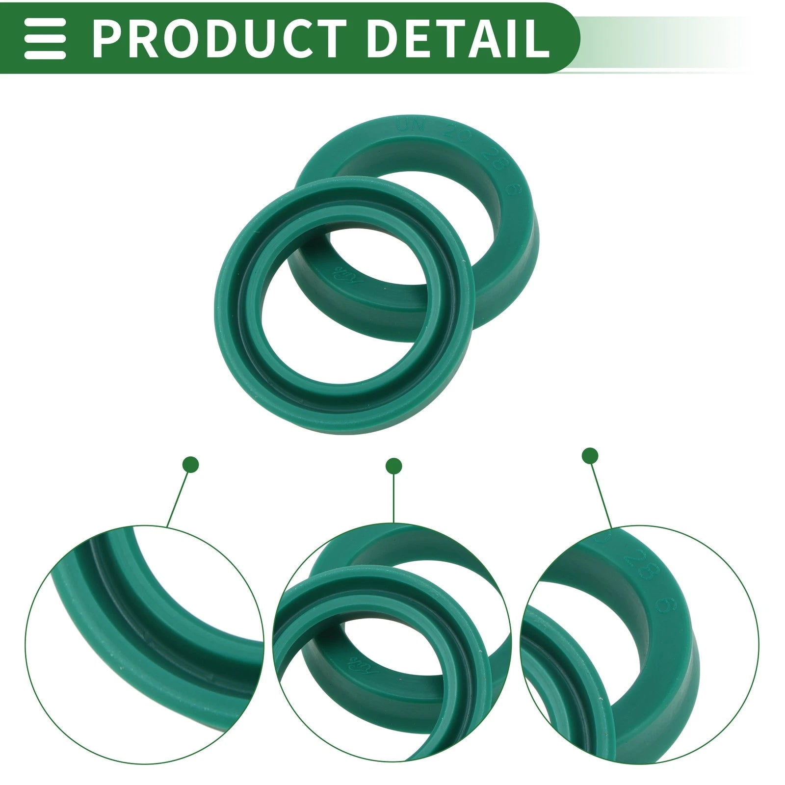 Set of 5 Oil Seal Rotary Shaft Seal 20x28x6mm High Pressure Green