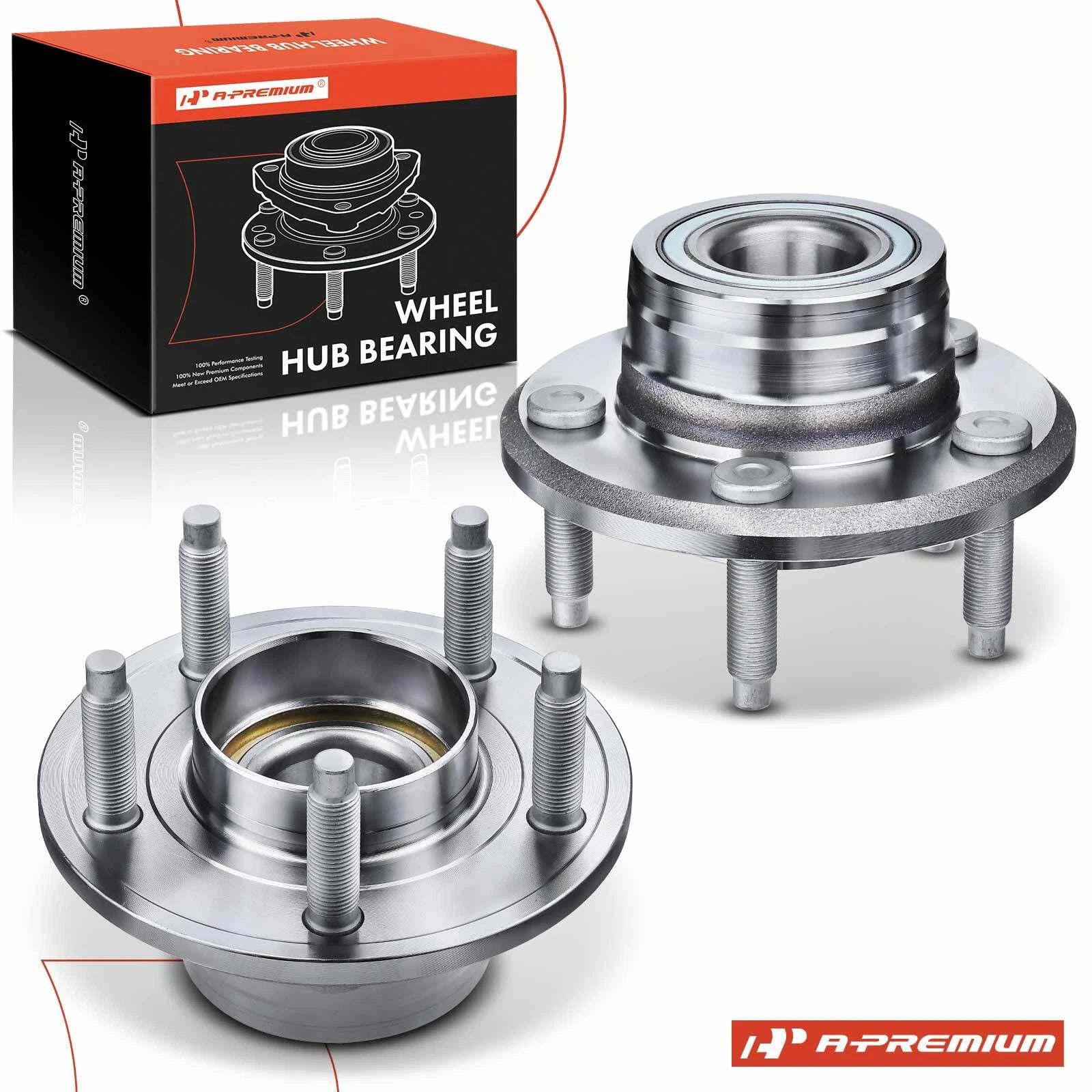 2X Front Wheel Hub & Bearing Assembly for Ford Mustang (2005–2009)