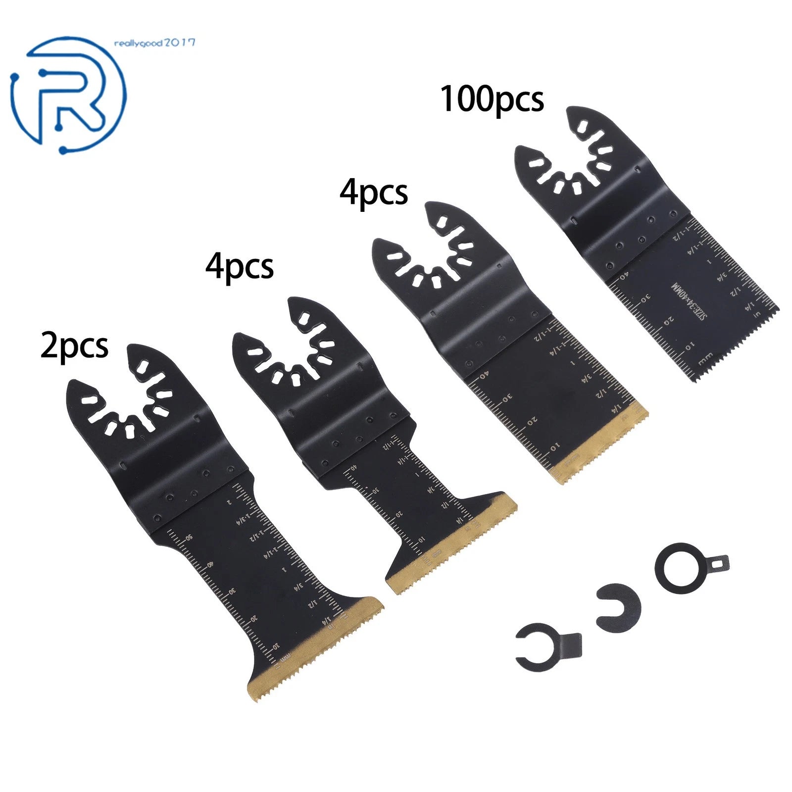 110 PCS Oscillating Tool Blades Set for Multitools - Titanium Saw Blades