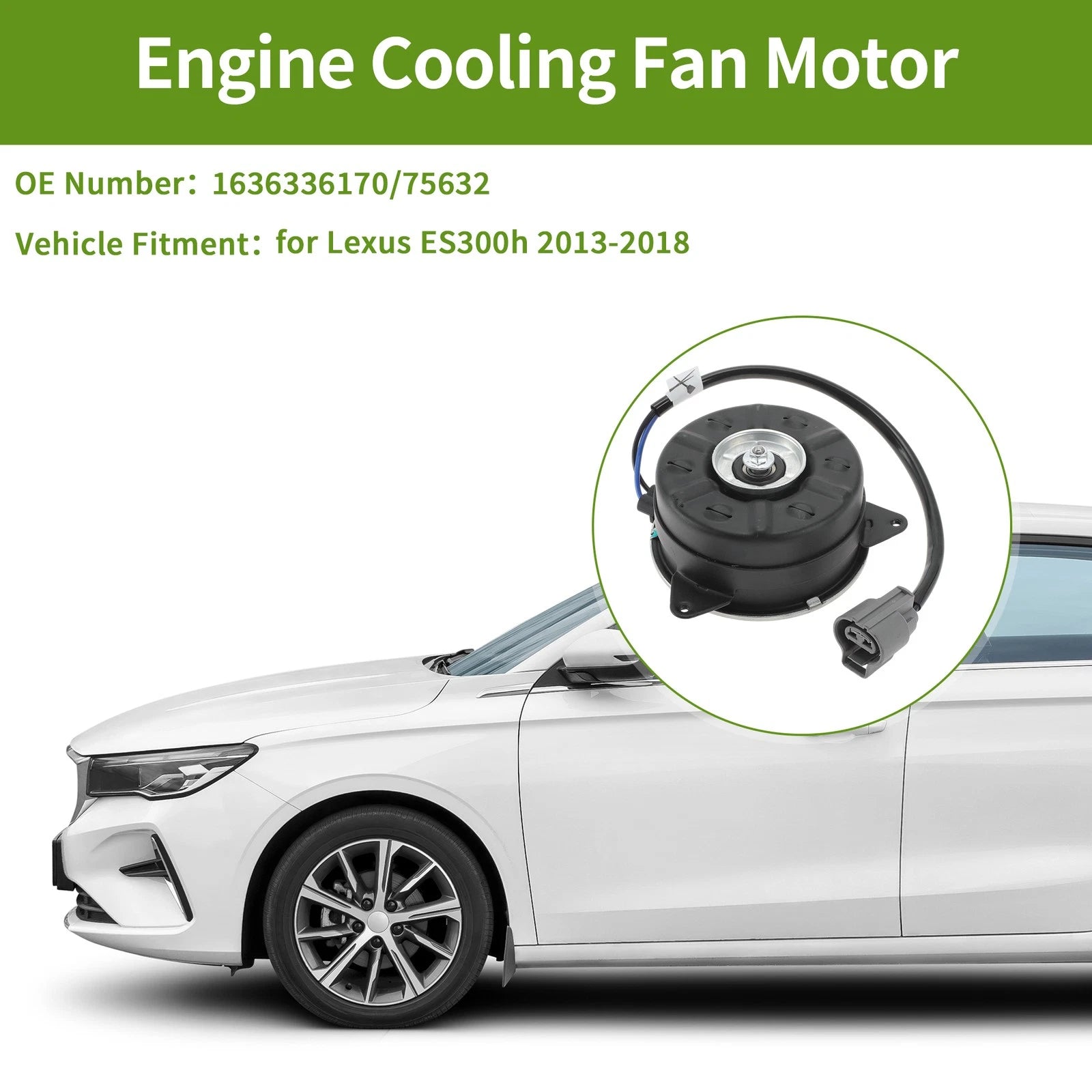 Radiator Fan Motor for Lexus ES300h (2013–2018) No. 1636336170