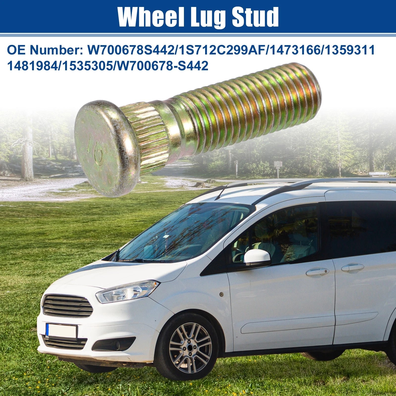 10X M12x1.5 Wheel Lug Bolt Nut for Ford Transit Connect (2010–2013)