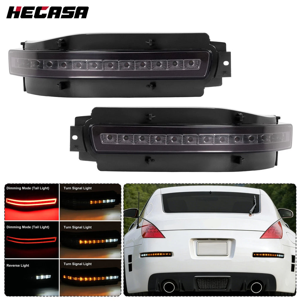 Smoked LED Sequential Tail Brake Lamp for Nissan 350Z Z33 (2003–2009)