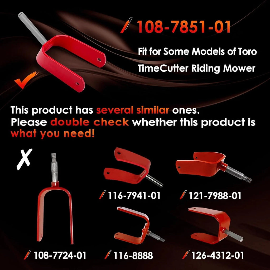 Red Caster Fork for Toro TimeCutter 74360 74363 (2010–2023) 108-7851-01