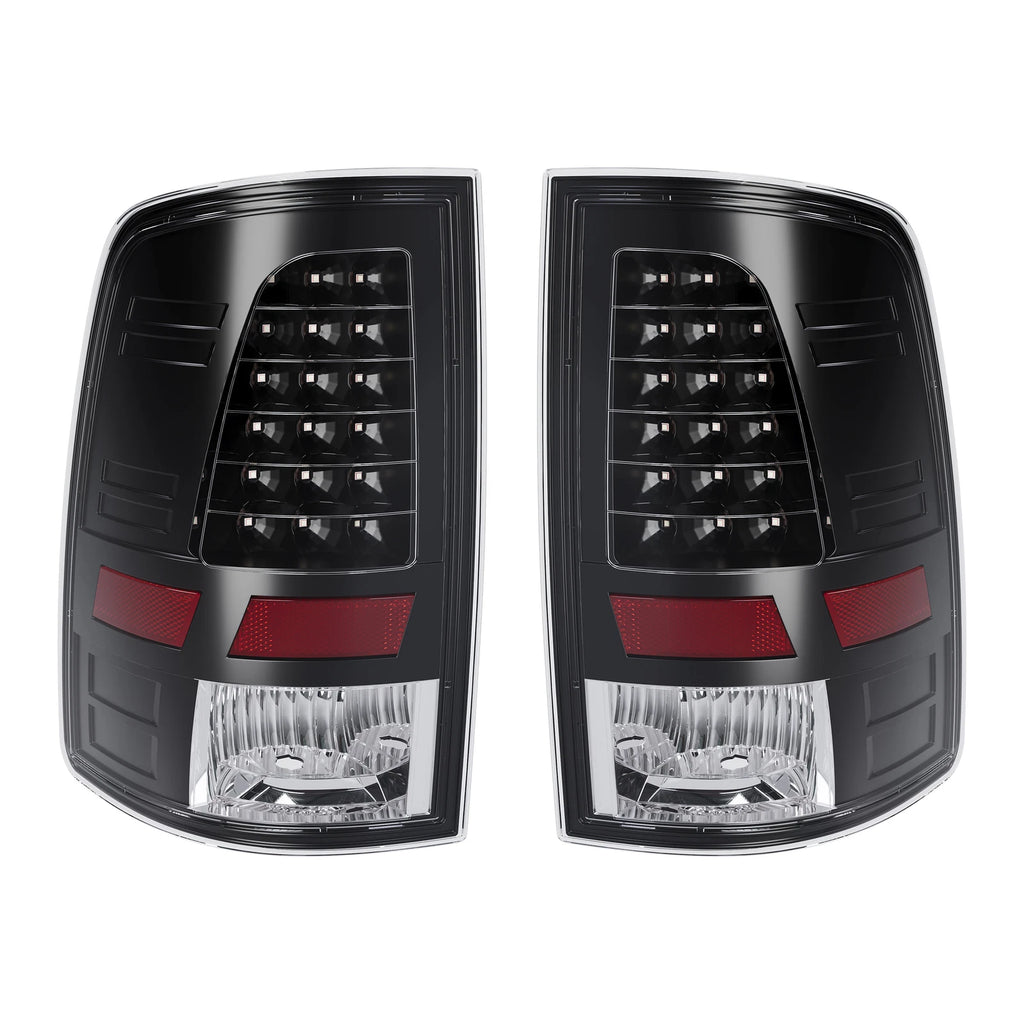 LED Black Tail Lights Brake Lamps for Dodge Ram 1500 2500 3500 (2009–2018)