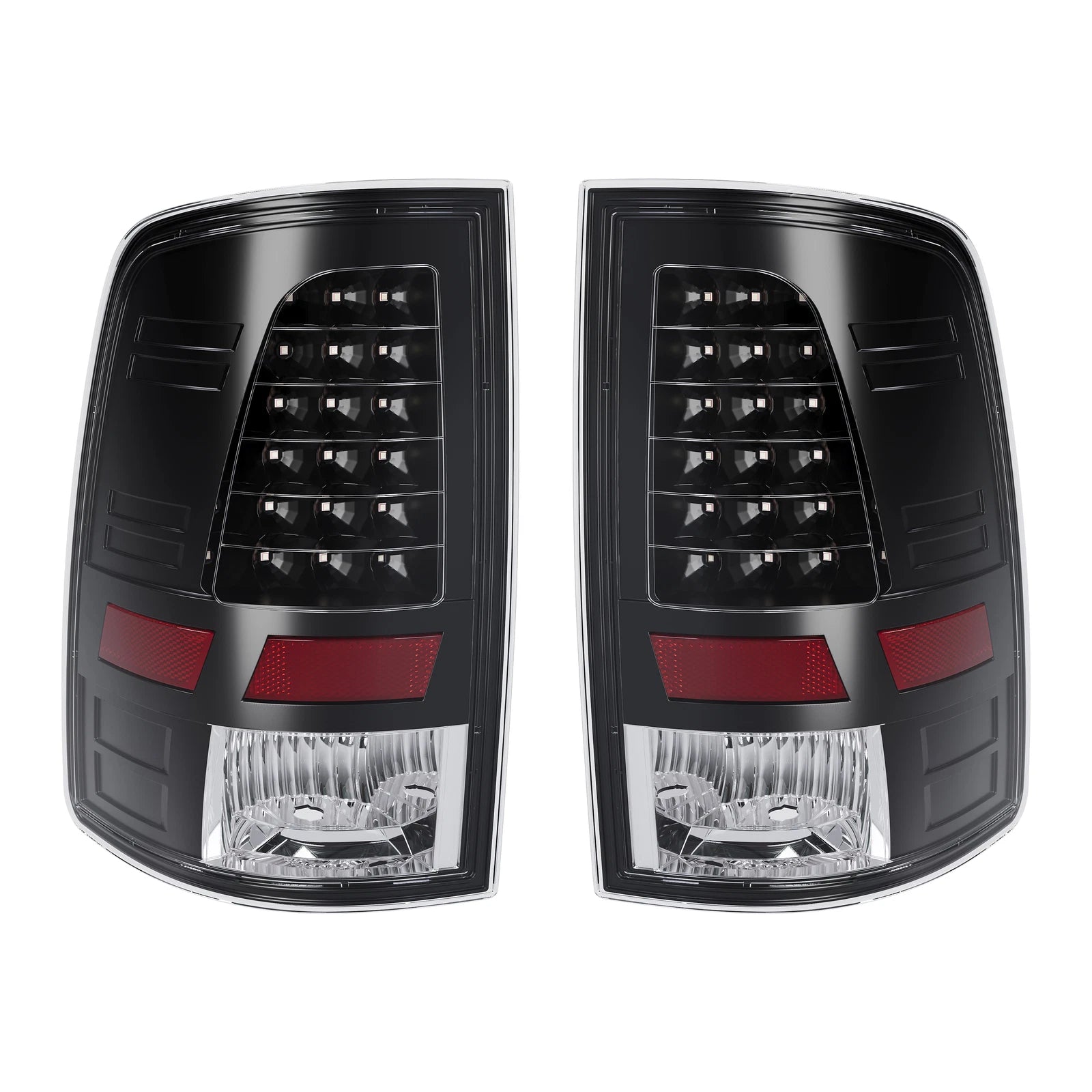 LED Black Tail Lights Brake Lamps for Dodge Ram 1500 2500 3500 (2009–2018)