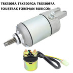 Starter for Honda TRX500FA FourTrax Foreman Rubicon (2001–2009, 2011–2014) W/Relay