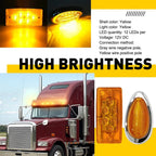 Set of 2 Amber Side Marker Roof Lights for Freightliner Peterbilt Truck