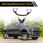 Set of 2 Carbon Fiber Steering Wheel Cover Trims for Ford Maverick (2022–2024)