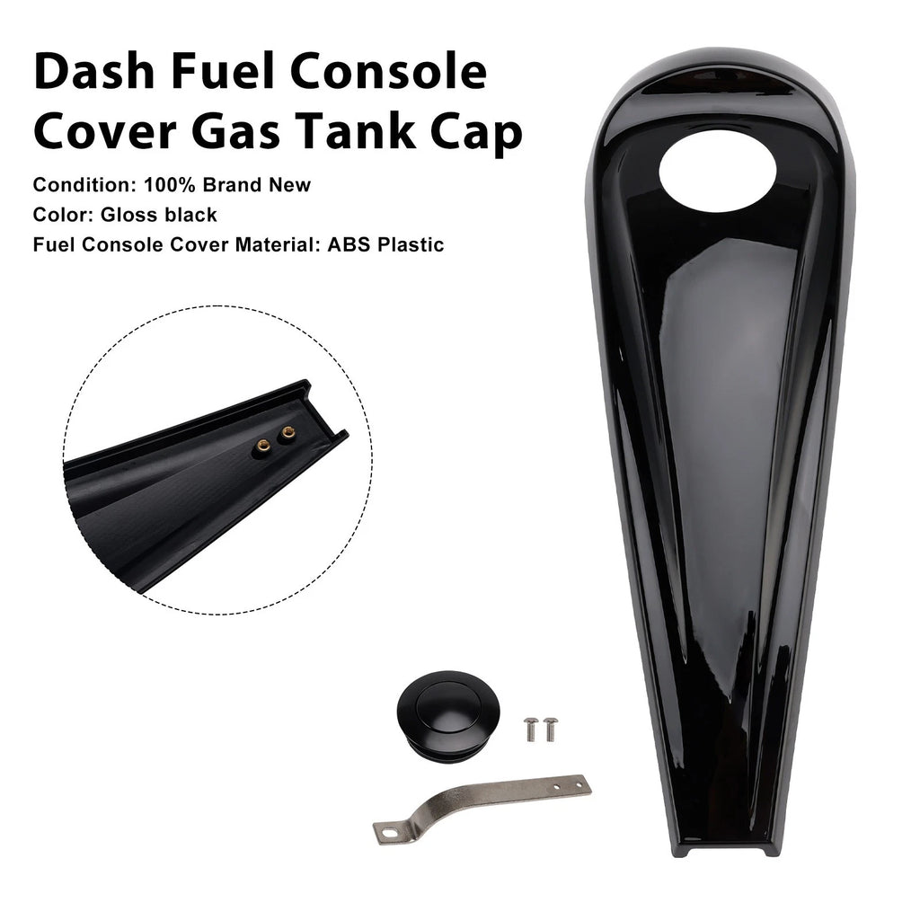 Dash Fuel Console Cover Gas Tank Cap for Harley Touring Electra Road Glide (2008–2023)