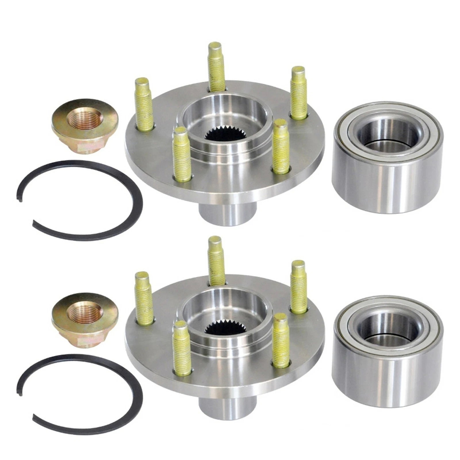 2X Front Wheel Hub and Bearings for Ford Escape Mazda Tribute (2001-2012)
