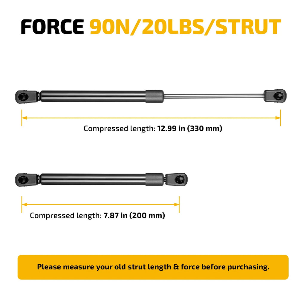 C16-20125A Gas Struts for Leer Camper Shell Rear Topper Window (13 inch)