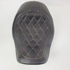 Solo Seat for Harley Dyna Wide Touring (2006–2017) - Orange Diamond Stitch