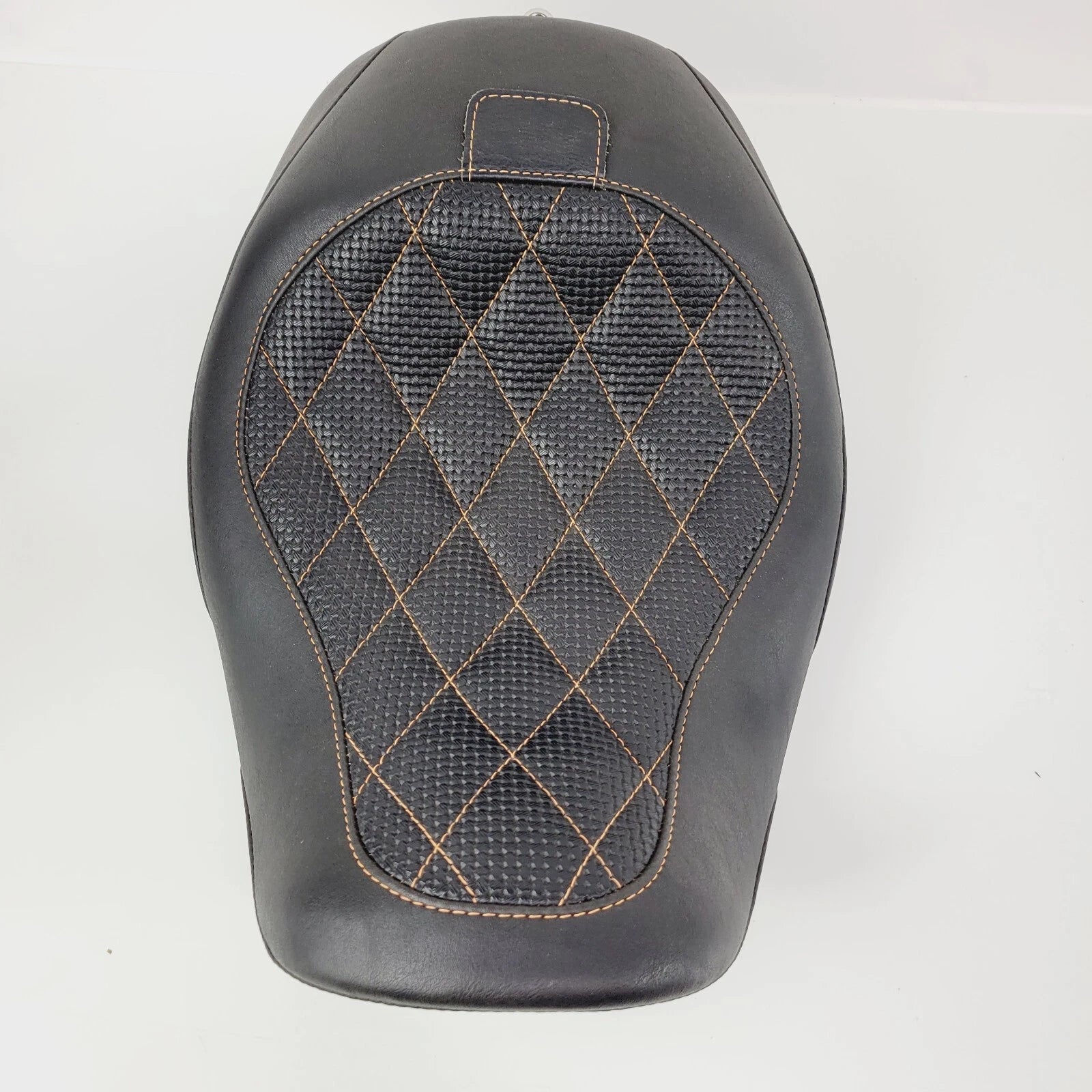 Solo Seat for Harley Dyna Wide Touring (2006–2017) - Orange Diamond Stitch