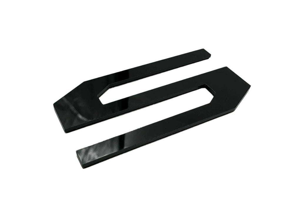 Hood Inserts Gloss Black Lettered for 2023-2025 Ford Super Duty
