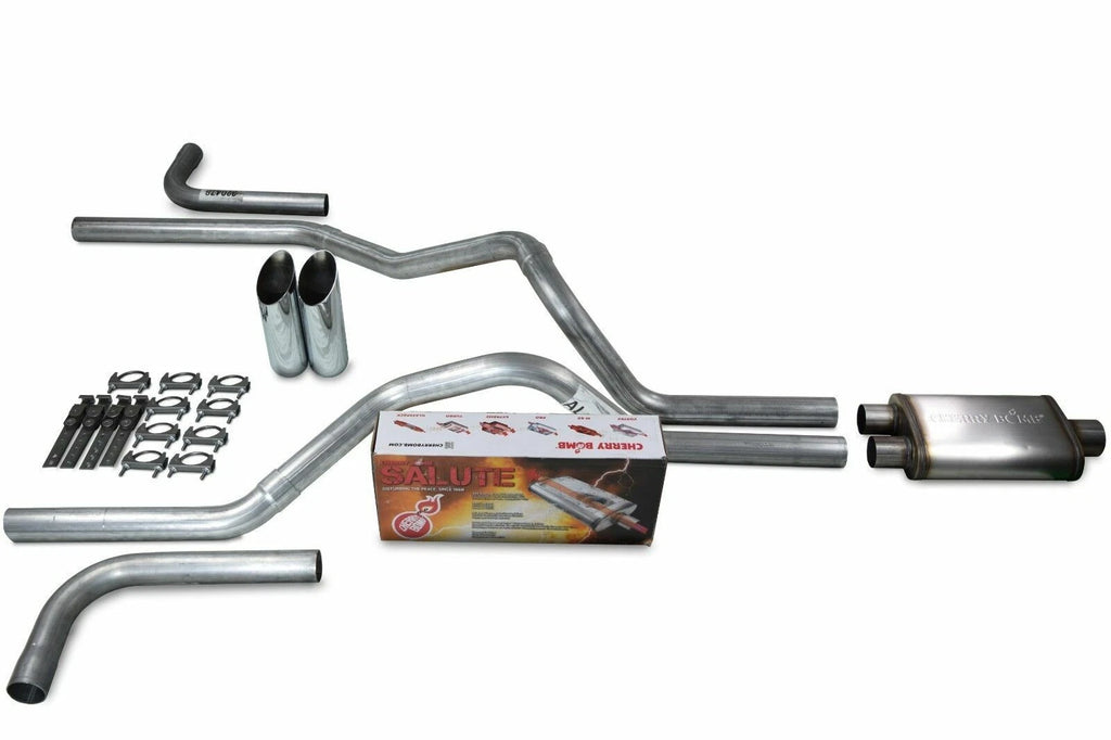 Dual Exhaust Kit for Dodge Ram 1500 (2004–2008) with Slash Tips