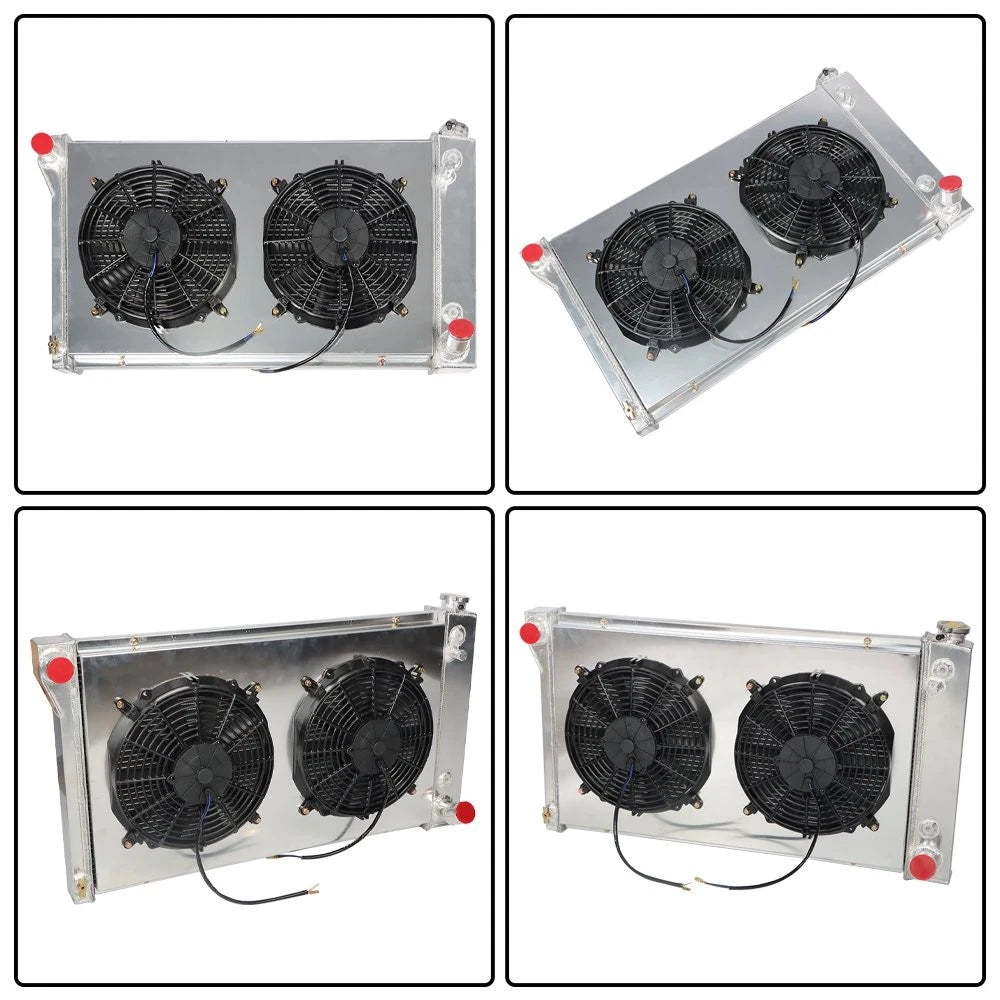 3 Row Radiator with Shroud Fan for Chevy/GMC C/K 10/20/30 (1967–1972)
