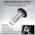 Ignition Switch Lock Cylinder w/ Keys for Chevy Avalanche Tahoe GMC Sierra (2000–2007)