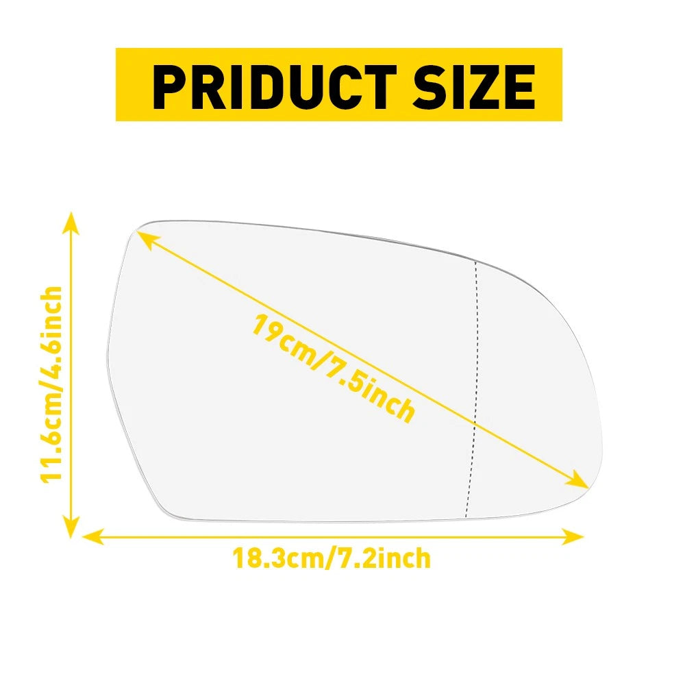 2X Heated Mirror Glass for Audi A3 A4 A5 Quattro (YYYY–YYYY)