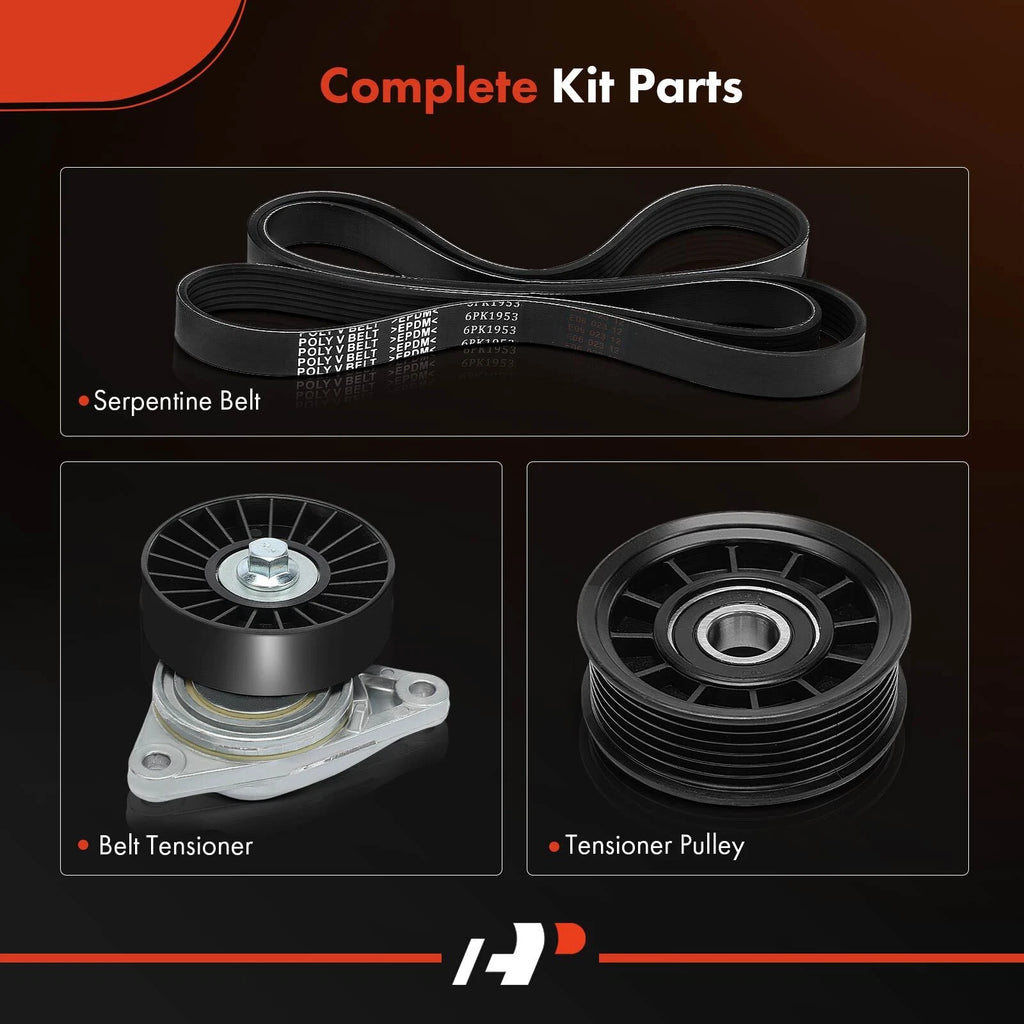 3x Serpentine Belt Drive Component Kit for Camaro (1993-1995)