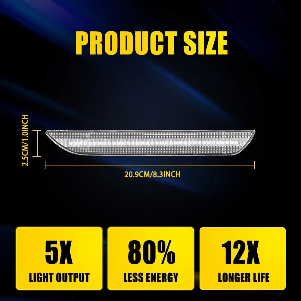 LED Rear Bumper Side Marker Light for Ford Mustang GT (2015–2022)