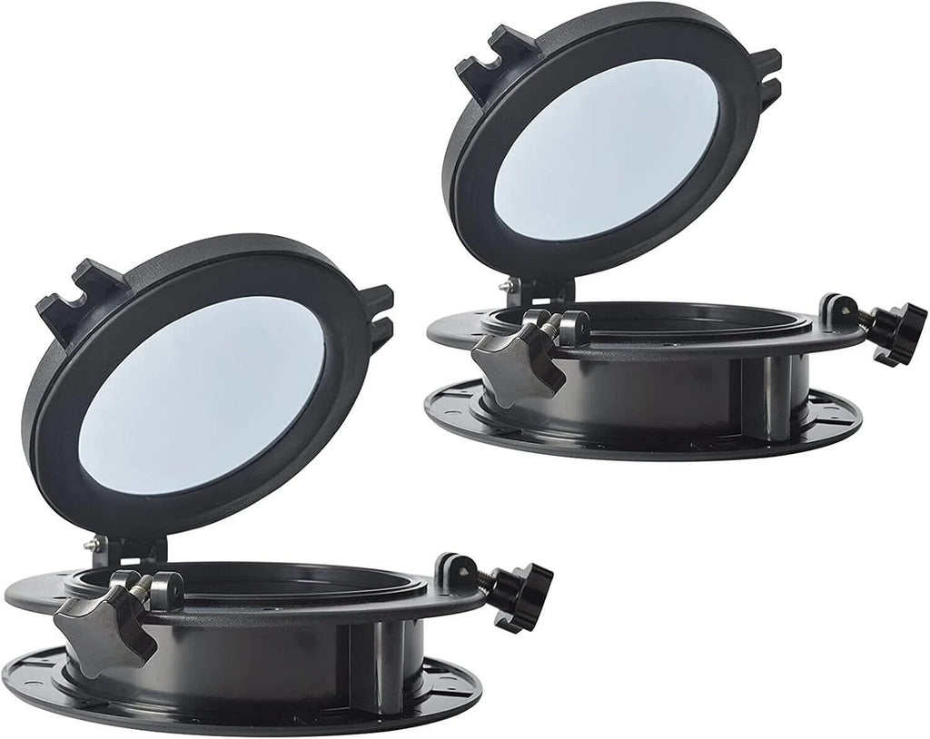 2Pcs 10" Round Opening Portlight for Boat (Replacement Window)