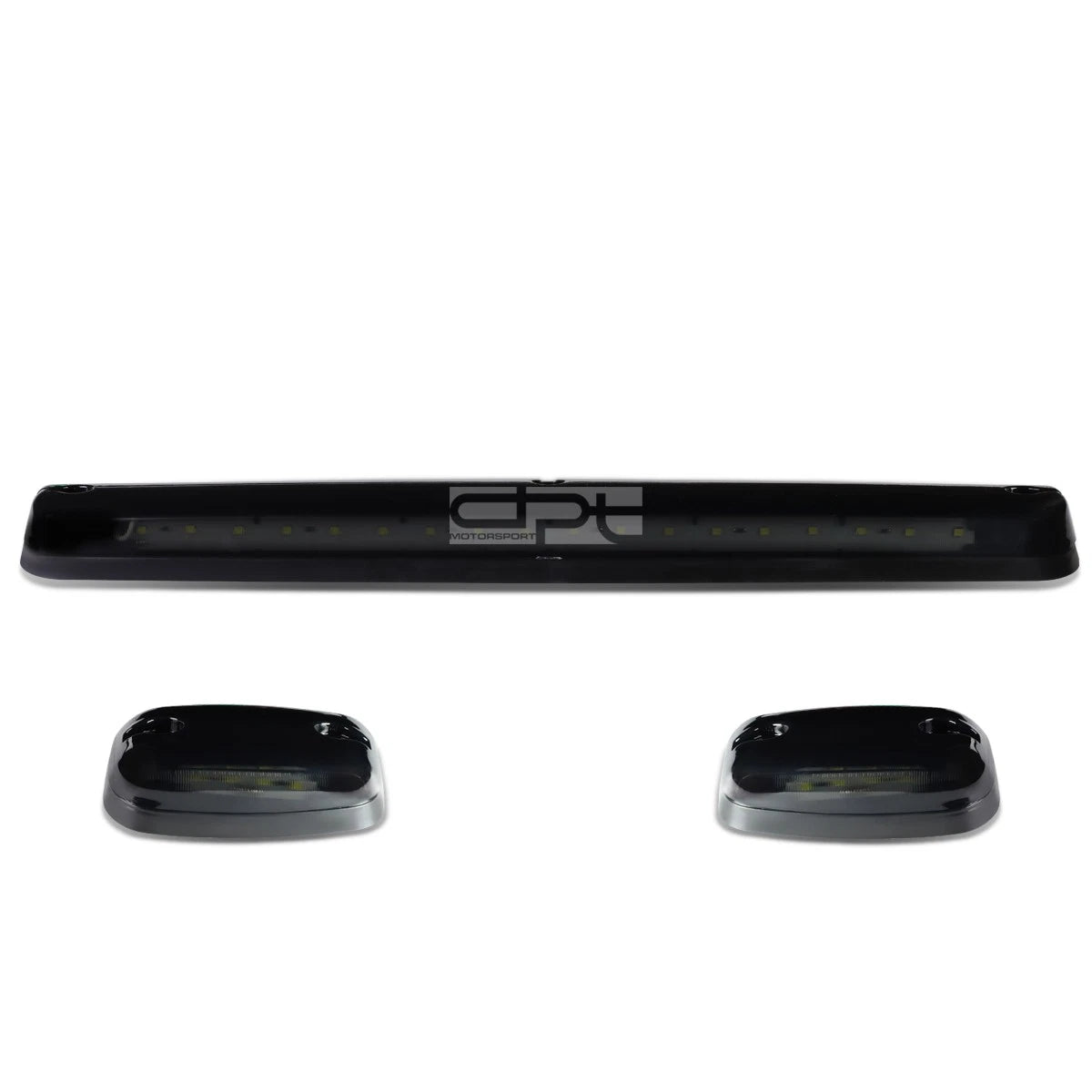 3Pcs Smoked Housing Blue LED Cab Roof Running Light for Silverado/Sierra (2007–2013)
