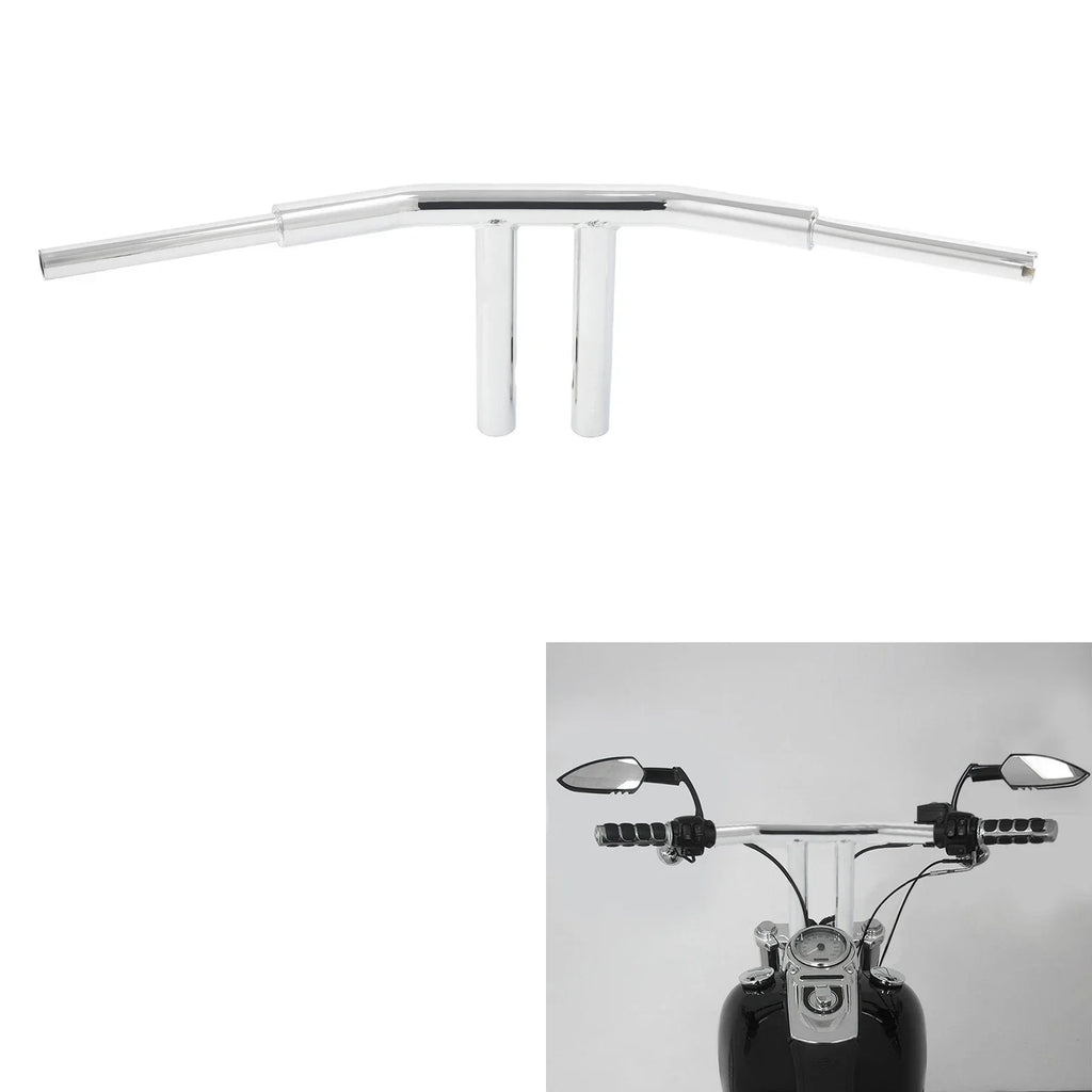 Chrome 10 Rise T-Bar Handlebar 1.5 in for Harley Softail Custom (2018 - 2024)