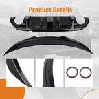 Trunk Spoiler Wing Lip & Diffuser for Infiniti Q50 (2014-2017) Gloss Black LED