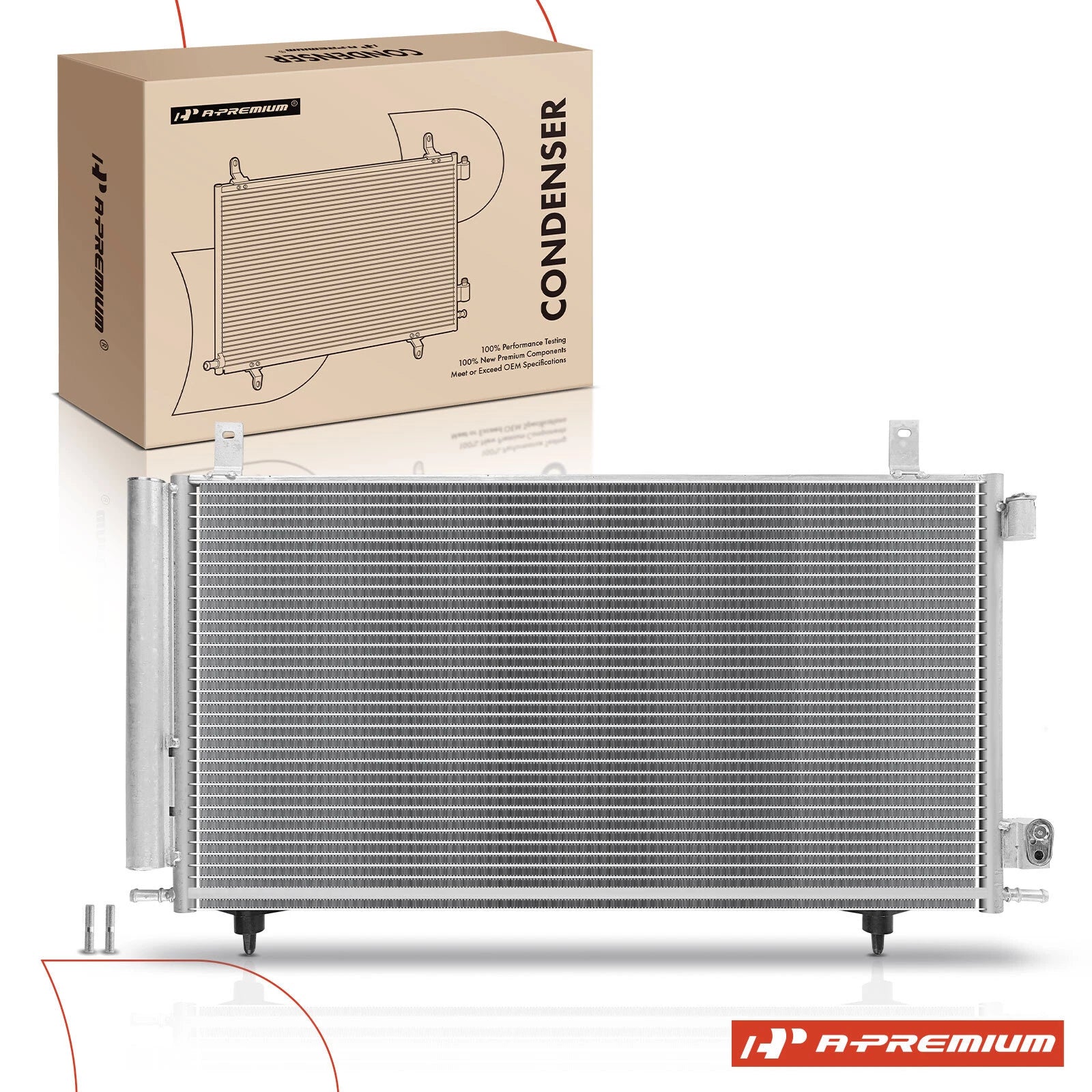 AC condenser with receiver drier & bracket for Pontiac G8 (2008–2009)