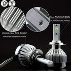 2x H7 6000LM LED Headlight Bulbs for High/Low Beam (Ice Blue 8000K) 2020-2025