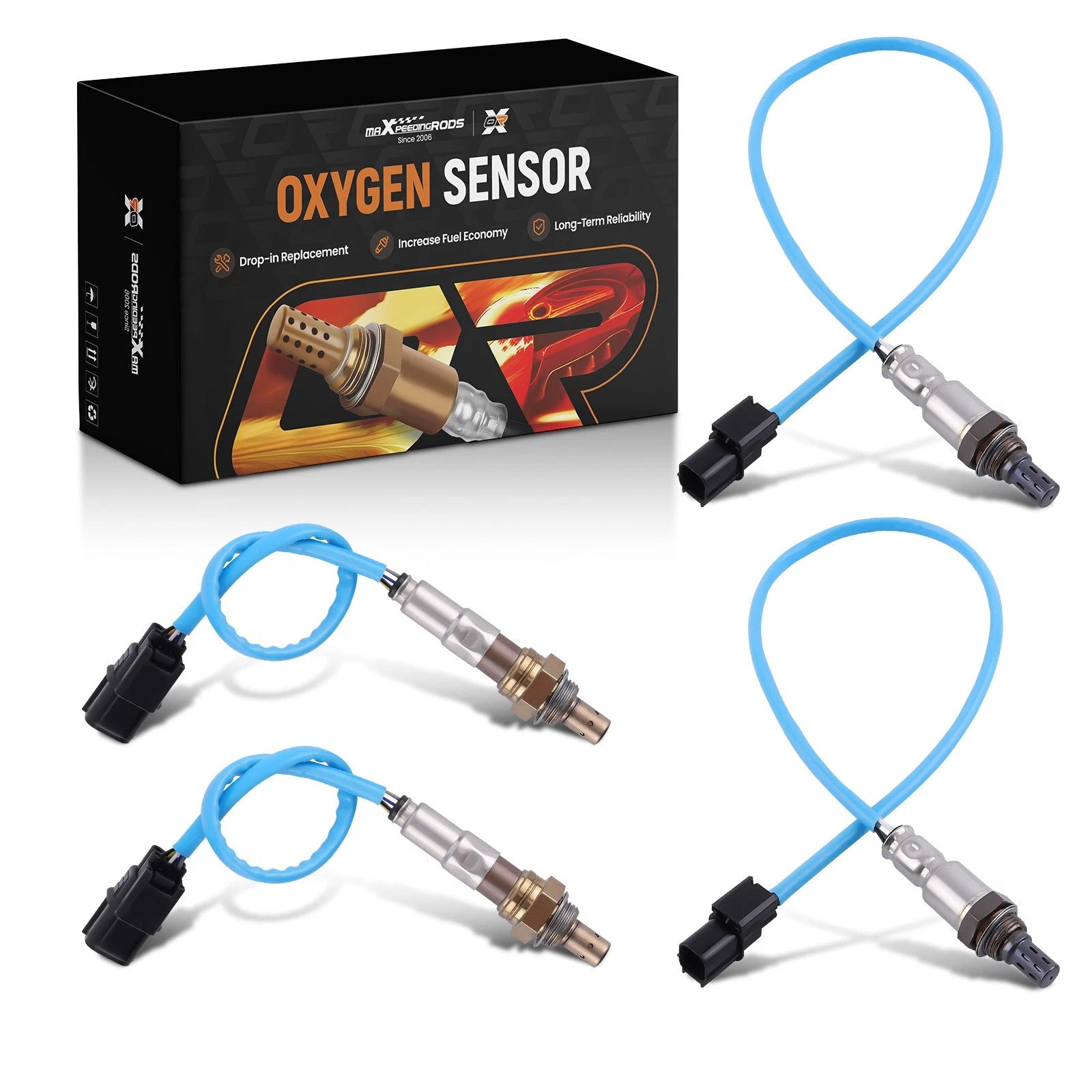Set of 4 O2 Oxygen Sensors for Acura MDX V6 3.7L (2007–2009)