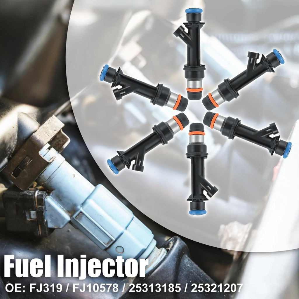 6X Fuel Injectors FJ319 12569573 for Chevrolet Trail Blazer GMC Envoy (2002–2009)