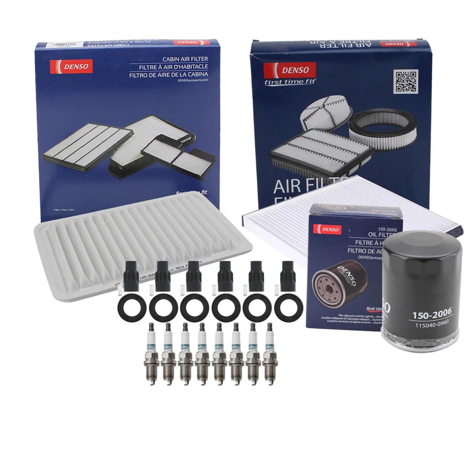 Denso 6 Spark Plug & Boot Kit for Camry ES330 RX330 Sienna Solara V6 (2002–2006)